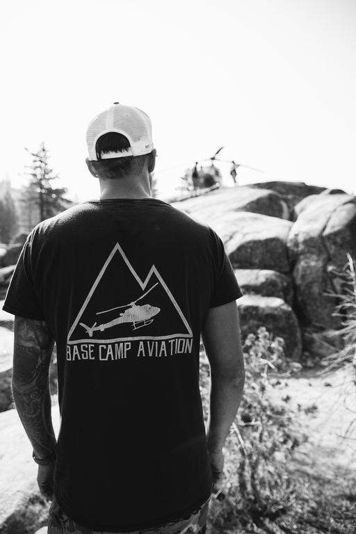 Base Camp Aviation technician on the ramp