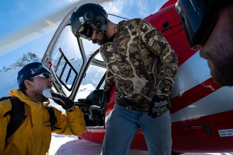 Crew briefing at the aircraft before a flight